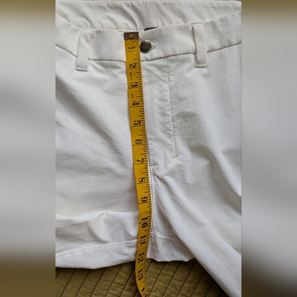 Lululemon Women's White Woven Stretch Pants Side Zipper Pocket Size 32 - Picture 14 of 16